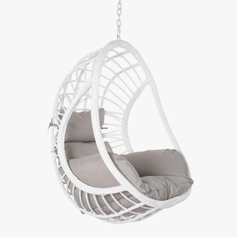 Cadeirão Suspenso Ball Spring Bege/Cinza 90x70x110 BLANC