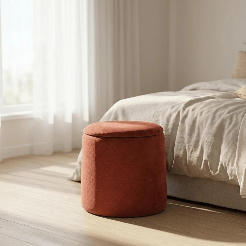 Pouf Tijolo de Veludo com padrão e arrumação LUCENA