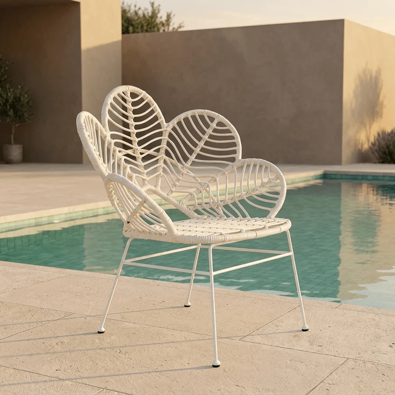 Cadeira de Exterior Folha Branca BLANC