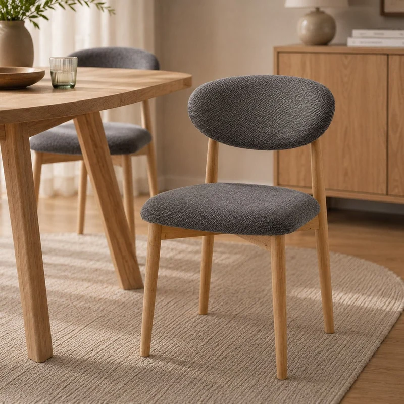 Cadeira cinza escuro 49x51x8cm BREST