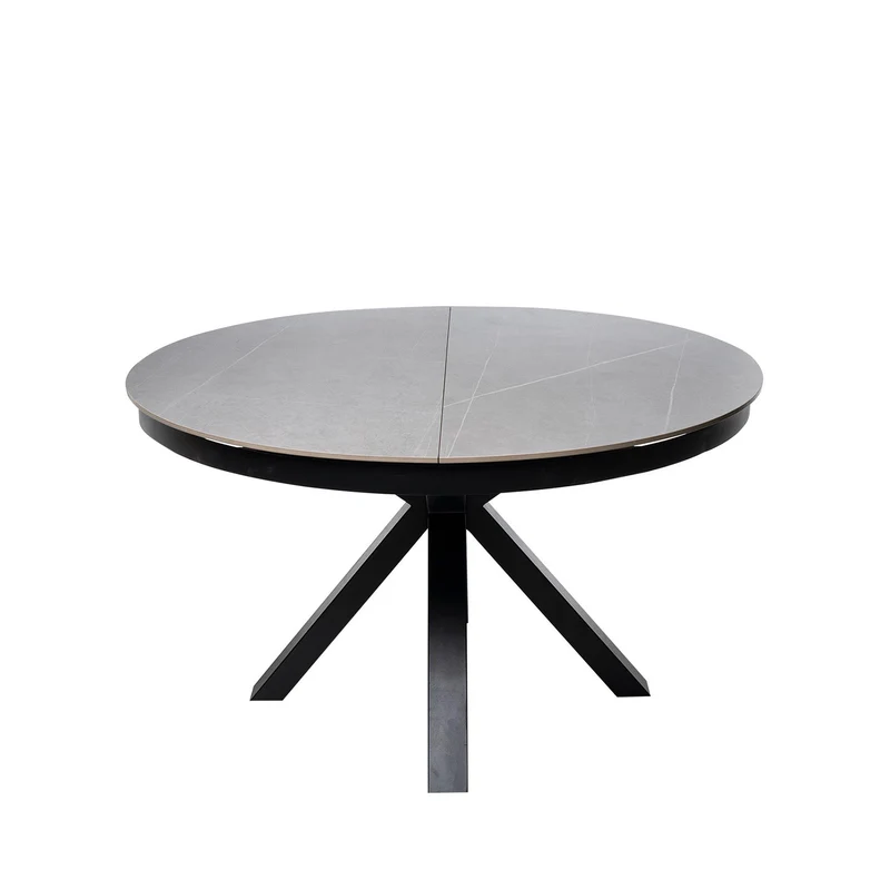 Mesa Zuri 130 cm Redonda Gris/Negro