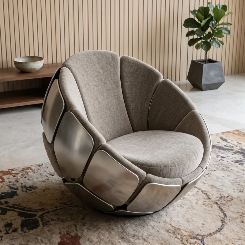 Bloom Cocoon Plush Accent Lounge Chair