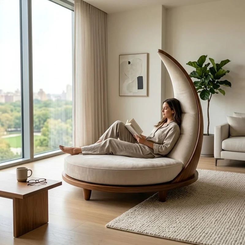 Moon Frame Nordic Lounge Chair