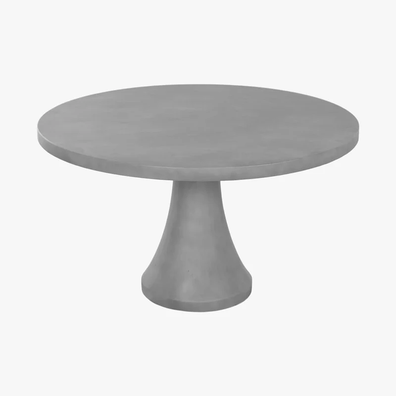 Mesa de Refeição Redonda Cimento Ø130x75