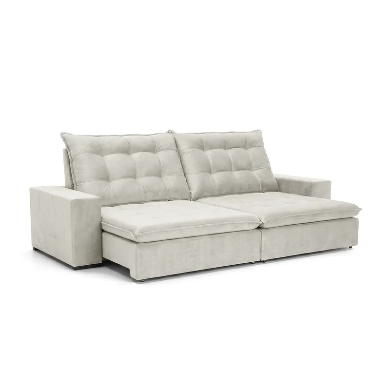 Sofá 2 Cuerpos Caribe Tela Beige - 2.14m a Confección