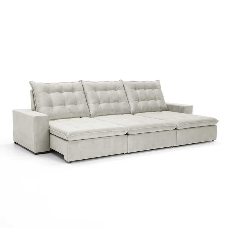 Sofá 3 Cuerpos Caribe Tela Beige - 3.09m a Confección