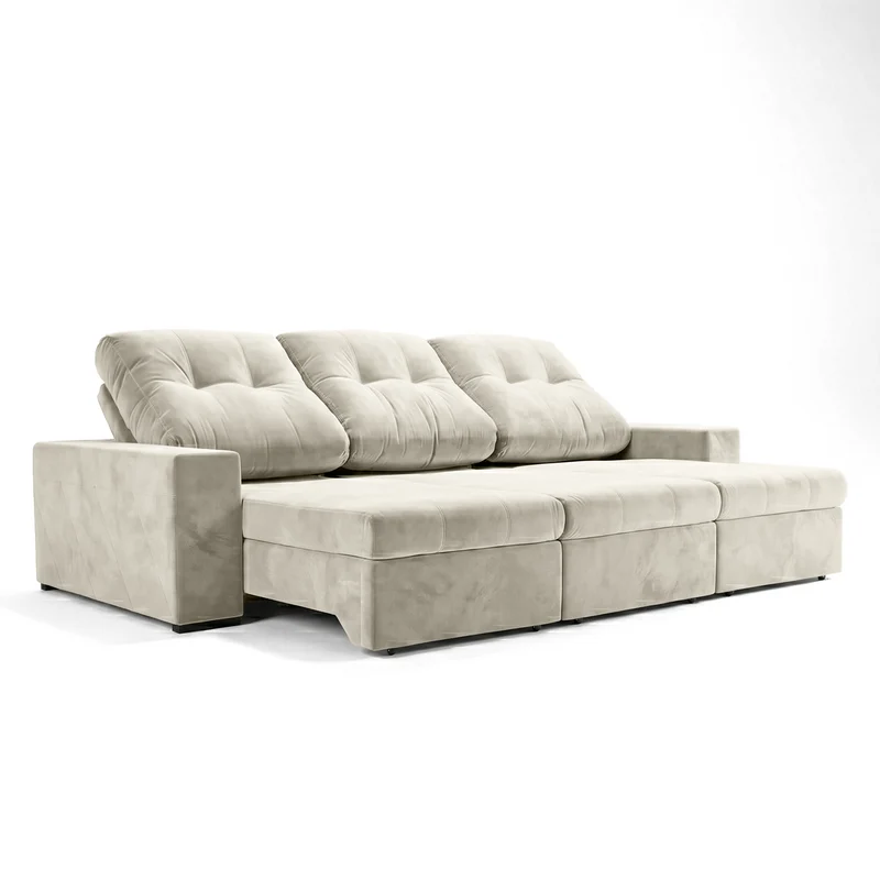 Sofá 3 cuerpos Royalle Tela Beige - 3.20m a Confección