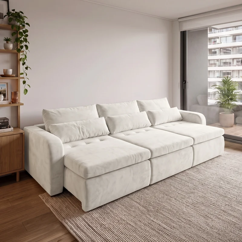 Sofá 2 cuerpos Zurich Tela Beige - 2.98m a Confección