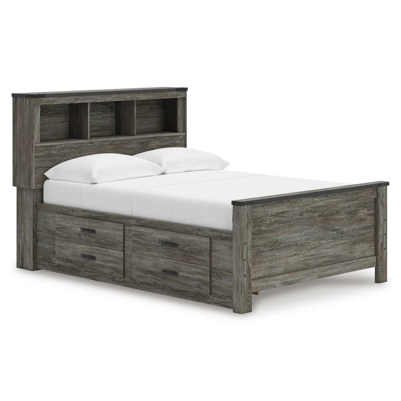 Signature Design by Ashley Frandern B4480B9 Full Bookcase Panel Bed with Storage