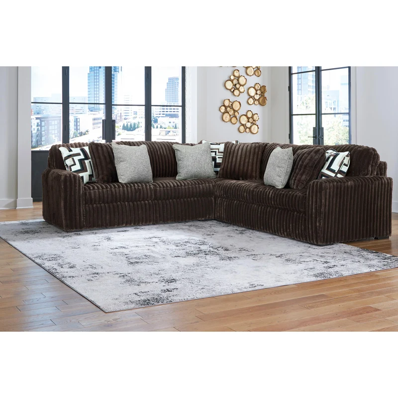 Signature Design by Ashley Midnight-Madness 98104S6 3 pc Sectional
