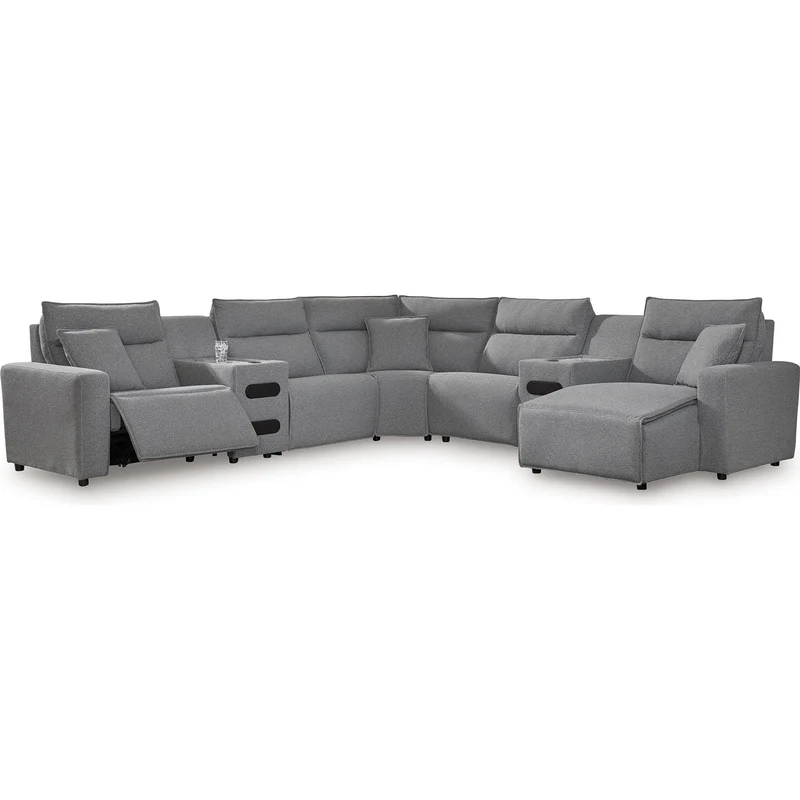 Signature Design by Ashley Modmax 65906S7 7 pc Power Reclining Sectional with Chaise