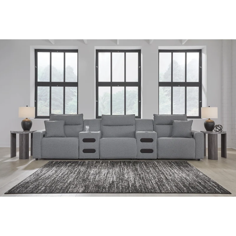 Signature Design by Ashley Modmax 65906S38 5 pc Reclining Sectional with Audio Consoles