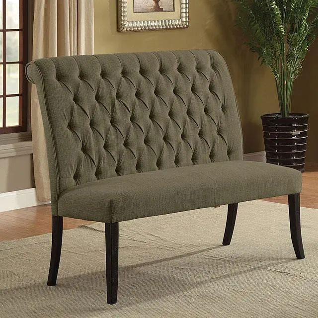 Furniture of America Mashall CM3564GY-BN Love Seat Bench