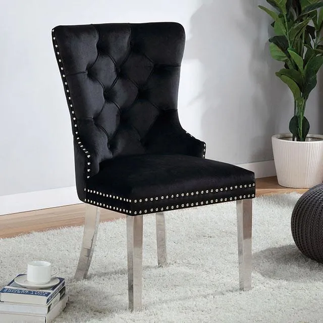 Furniture of America Jewett CM-AC261BK-2PK Wingback Chair (2/CTN)