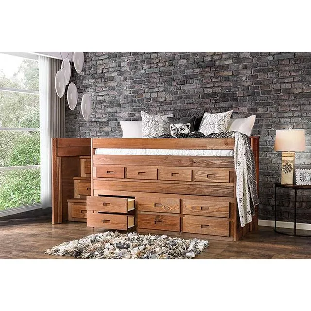 Furniture of America Cleo AM-BK601-BED-SLAT Twin Captain Bed