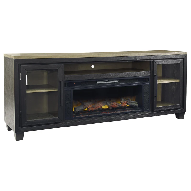 Signature Design by Ashley Foyland W989W1 83" TV Stand with Electric Fireplace