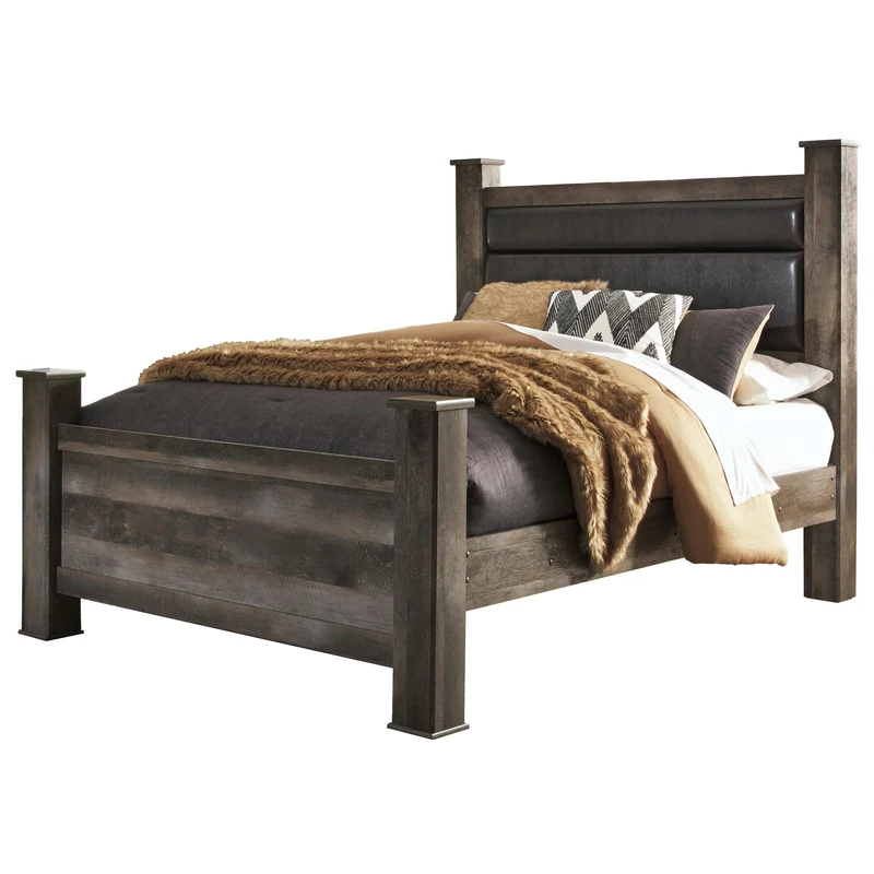 Signature Design by Ashley Wynnlow B440B7 Queen Upholstered Poster Bed