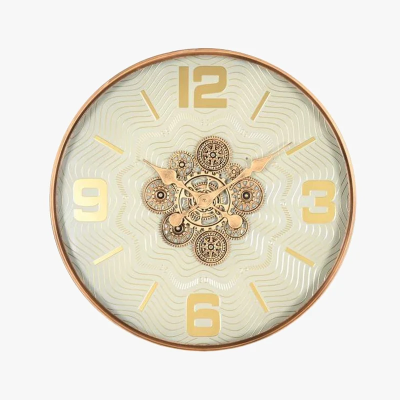Relogio Bege e Dourado 60x8x60