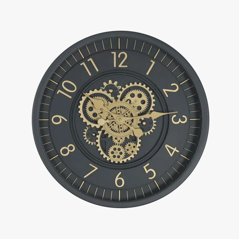Relogio Preto e Dourado
