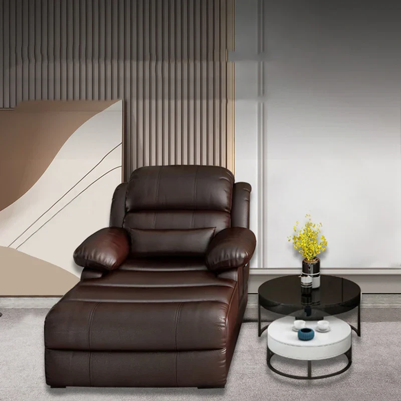 Premium Italian Leather Reclining Lounge Chair