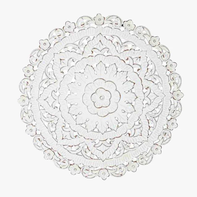 Decoração de Parede Redonda Branco Decapé MANDALA