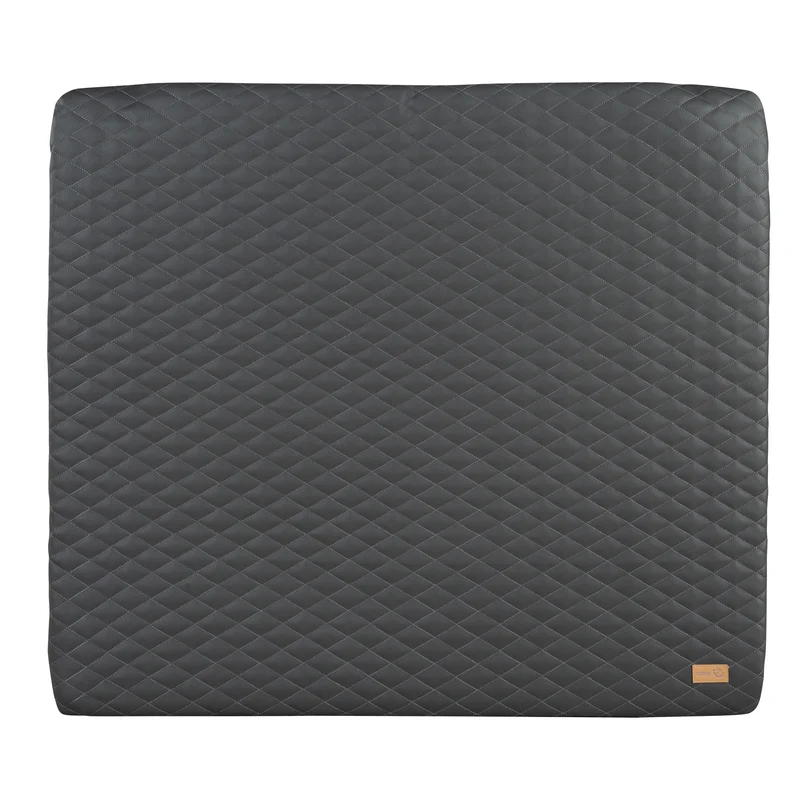 Wickelauflage 'Luxe' 85x75, abwischbares PU-Leder, Design 'Graphite gesteppt'