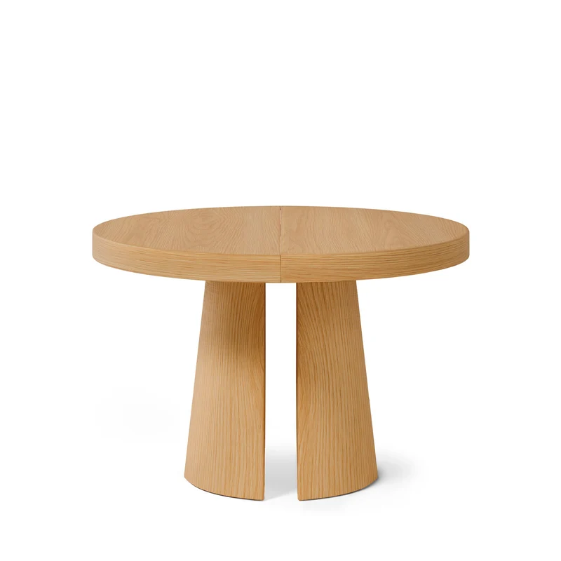 Mesa de comedor Marcella roble Ø 120 cm redonda extensible