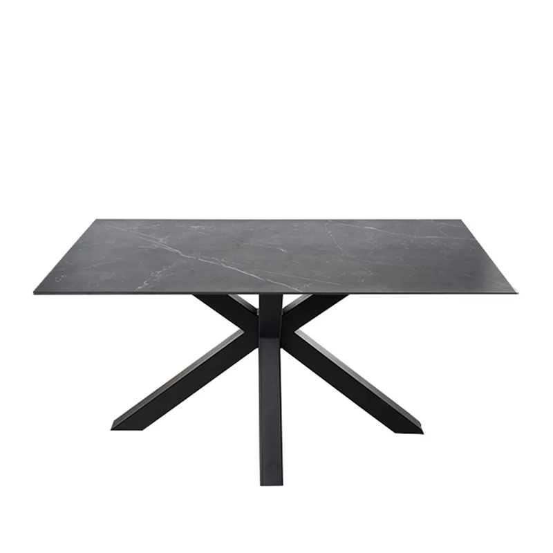 Mesa de comedor Joyce Sahara y negro 140 cm