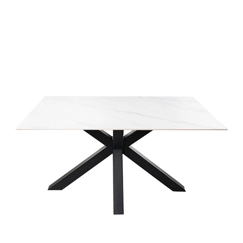 Mesa de comedor Joyce Creta y negro 140 cm