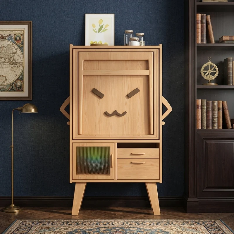 Hideaway Smile Folding Dining Table Storage Cabinet