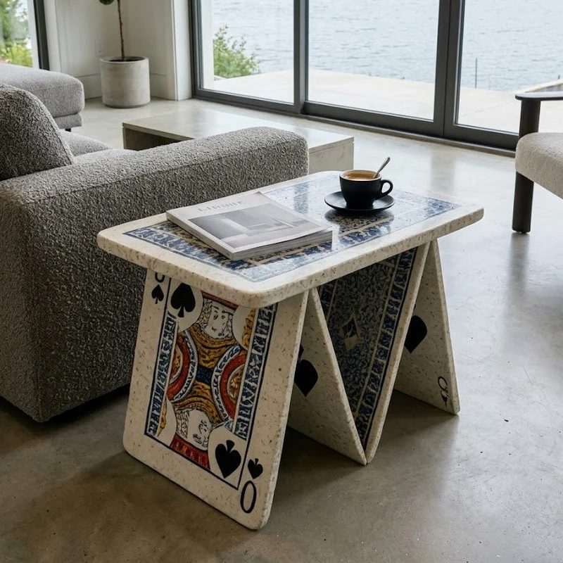 Playing Cards Art Sculptural Coffee Table