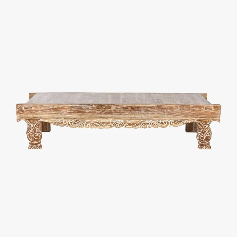 Mesa de Centro Oriental Madeira Cravada 140x98 cm OSAKA