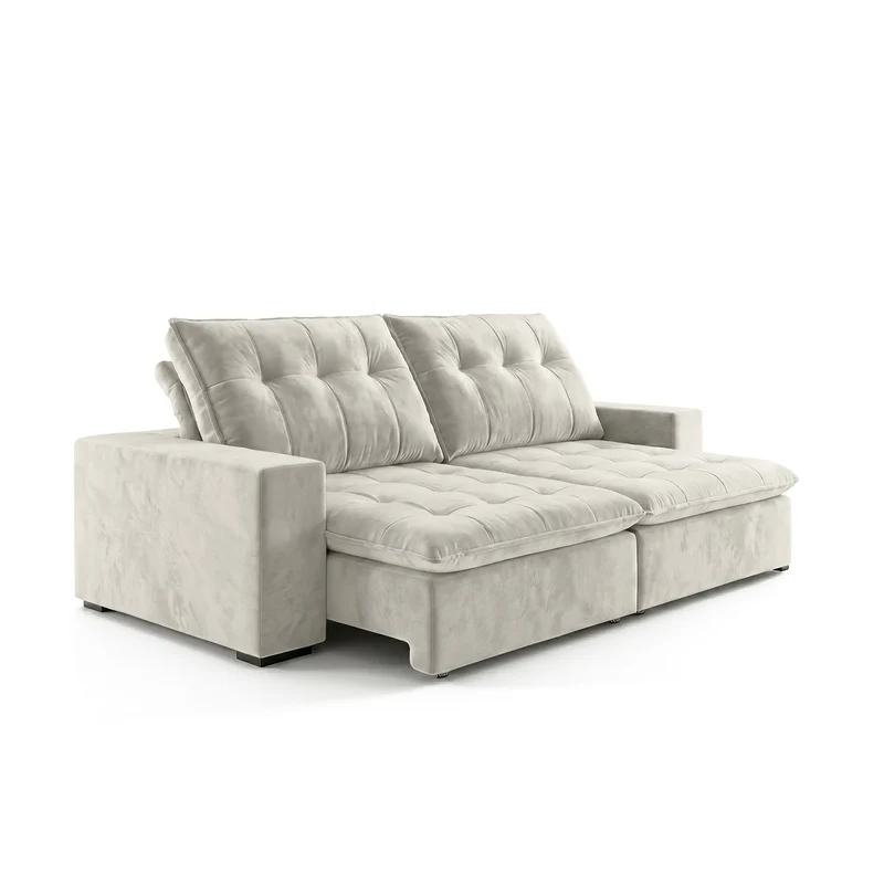 Sofá 2 Cuerpos Vancouver Tela Beige - 2.04m a Confección