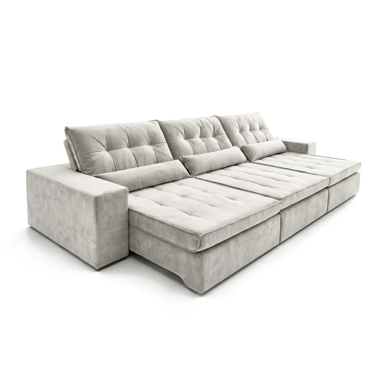 Sofá 3 cuerpos Miami Tela Beige - 3.39m a Confección