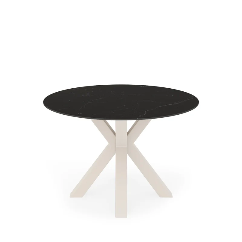 Mesa de comedor Fiorella Sahara y beige Ø 120 cm redonda