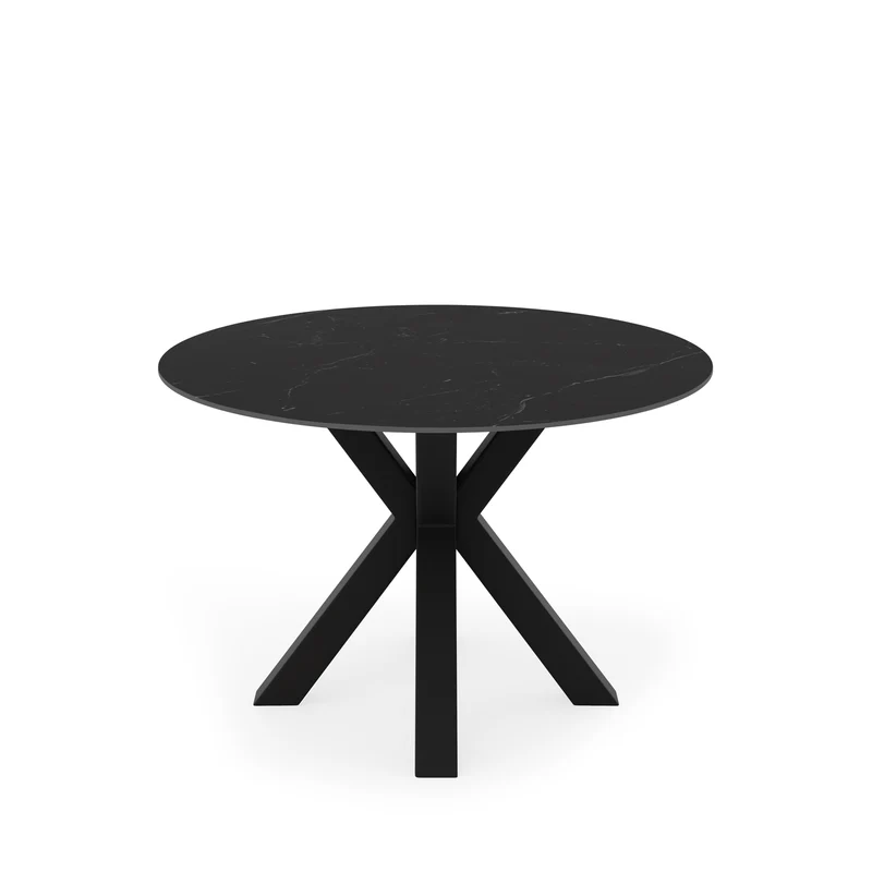 Mesa de comedor Fiorella Sahara y negro Ø 100 cm redonda