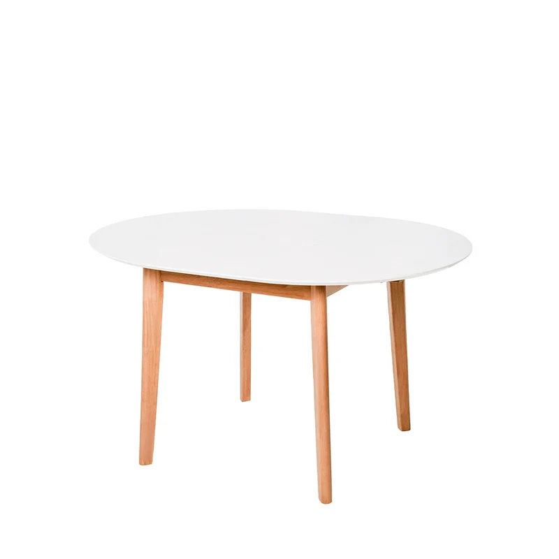 Mesa de comedor Liana blanco Ø 100 cm redonda extensible