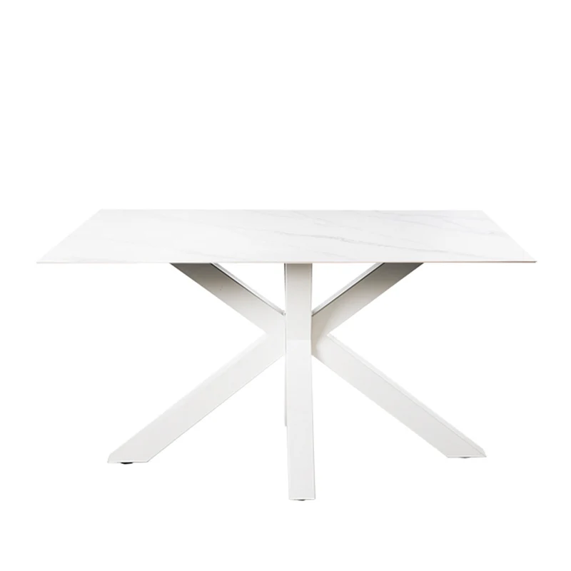 Mesa de comedor Joyce Creta y blanco 140 cm