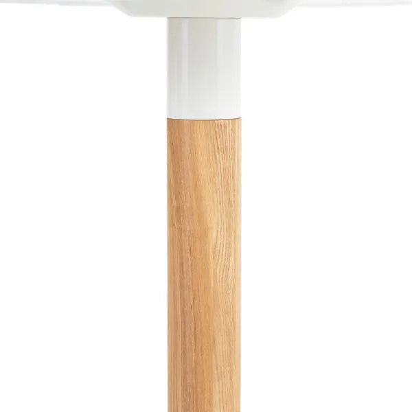Mesa de comedor Mira blanco y roble Ø 120 cm redonda fija