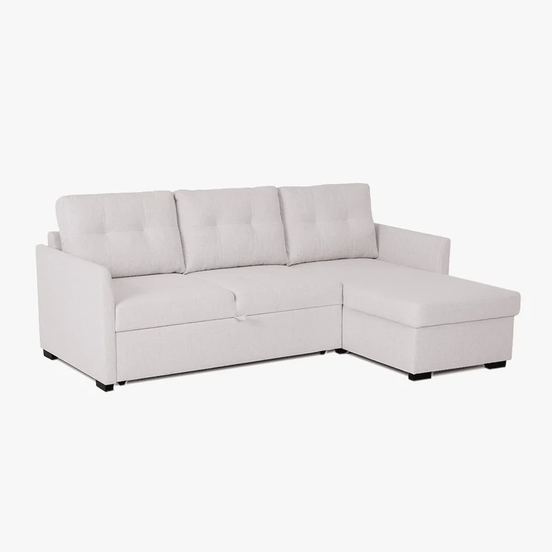 Sofá Cama 3 Lugares com Chaise Longue Reversível GOSLING