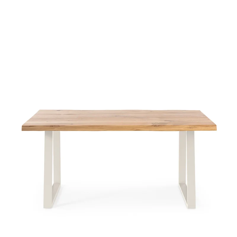 Mesa de comedor Carole roble y beige 140 cm fija