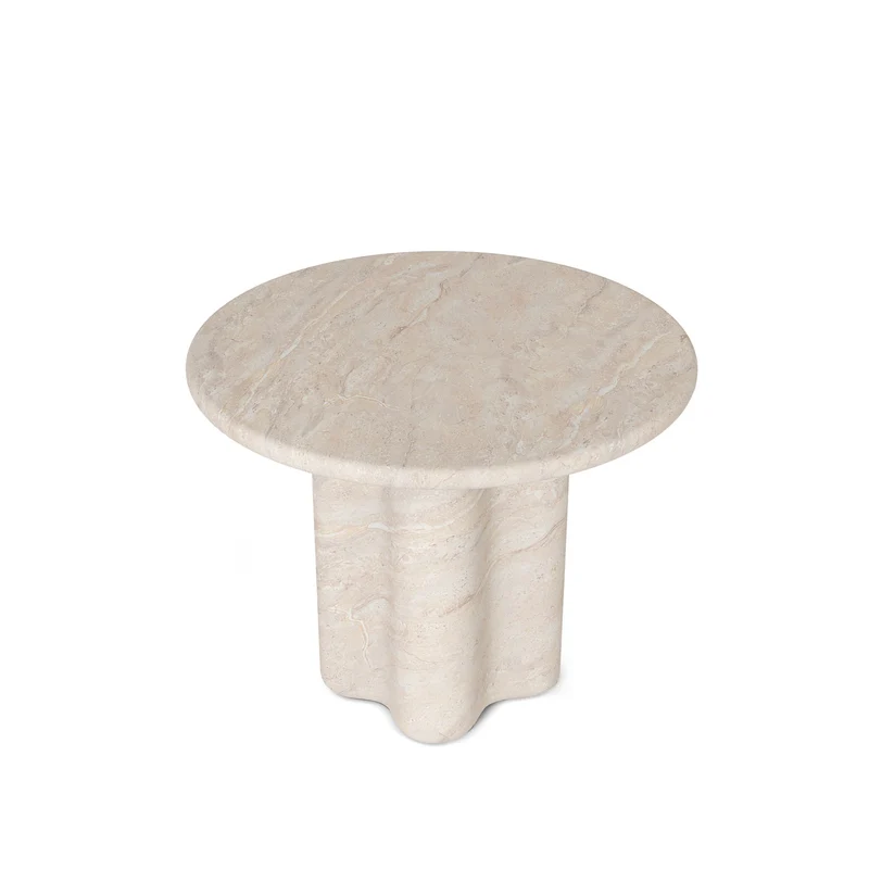 Mesa de comedor Michelle mármol travertino Ø 100 cm redonda
