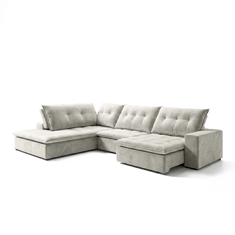 Sofá 3 Cuerpos Sidney con Chaise Izquierdo Beige - 2.60 x 1.88m a Confección
