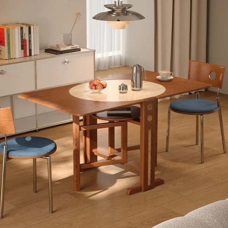 Vintage Style Folding Wooden Dining Table
