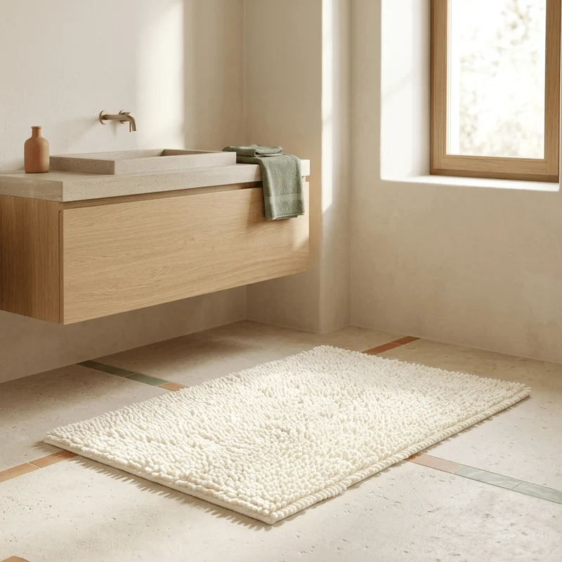Tapete de banho chenila brilho natural 60x90 cm FIVE STARS