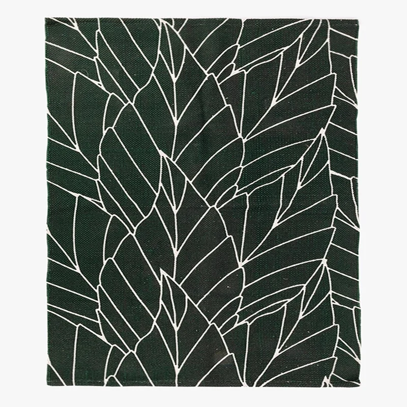 Tapete algodão folhas verde 200x300 GREEN SENSE