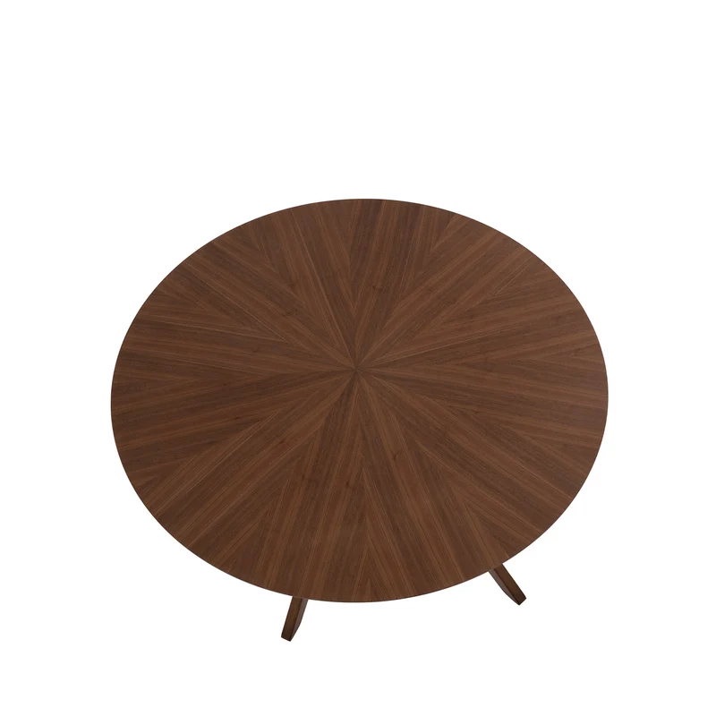 Mesa de comedor Carmel nogal Ø 120 cm redonda fija
