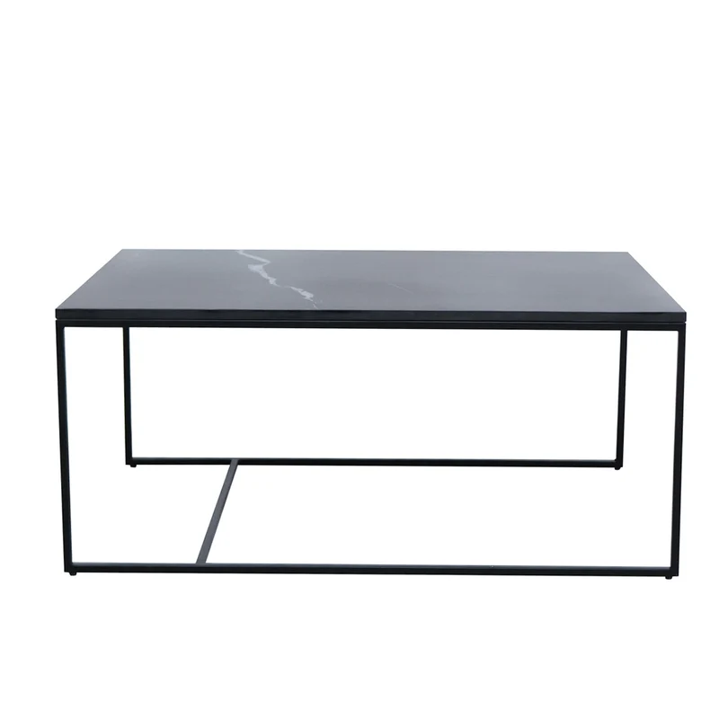 Mesa de centro de cerámica - Miles - Cerámica negra - 90×60×40cm