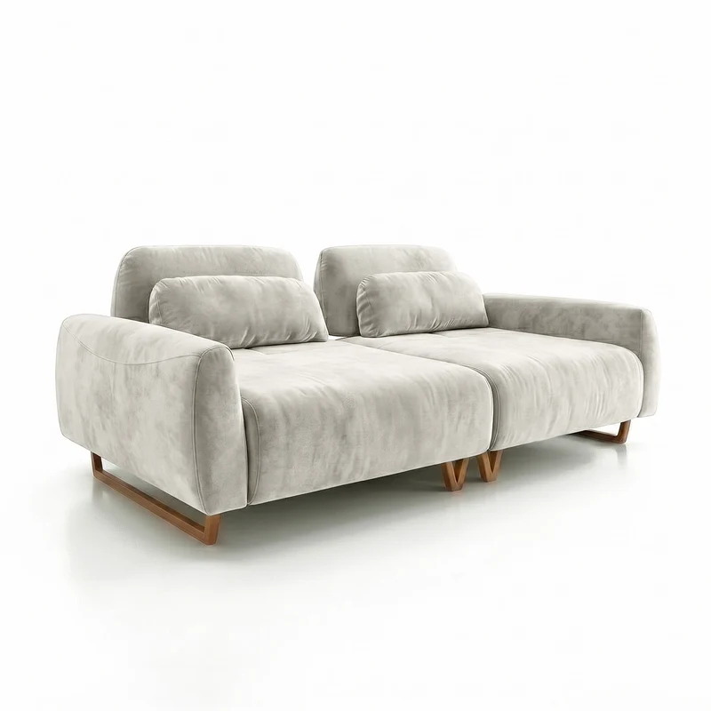 Sofá 2 cuerpos Laguna Recto Tela Beige - 2.38m a Confección