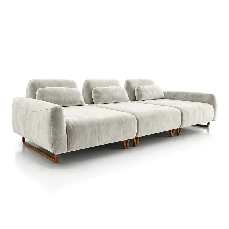 Sofá 3 cuerpos Laguna Recto Tela Beige - 3.68m a Confección